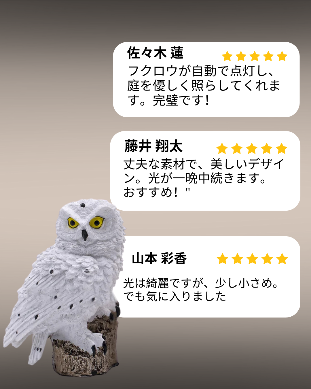 ルミナフクロウ™ ソーラーライト