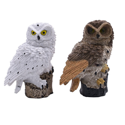 Best selling Amazon Solar Resin Owl Ground Plug Lamp Outdoor Garden Decoration Landscape Yard Lawn Lamp