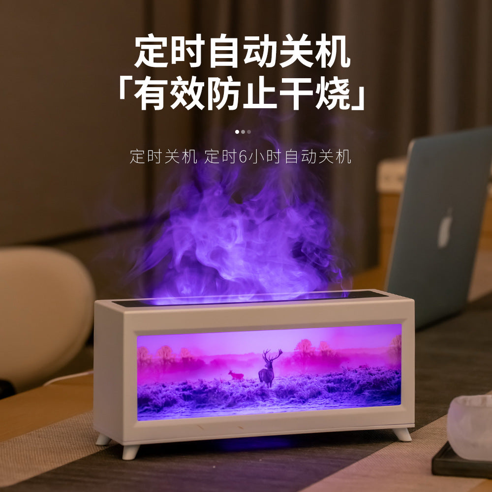 Simulation flame fireplace aromatherapy machine large fog spray air humidifier home office automatic fragrance machine