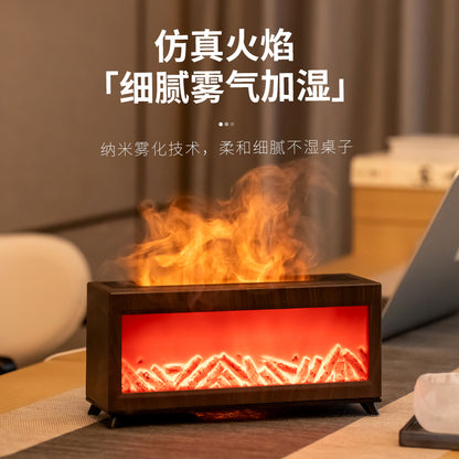 Simulation flame fireplace aromatherapy machine large fog spray air humidifier home office automatic fragrance machine