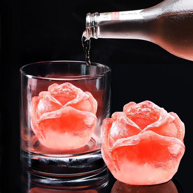 Net red frozen ice cube mold silicone whiskey rose home-made ice bar creative wine commercial large